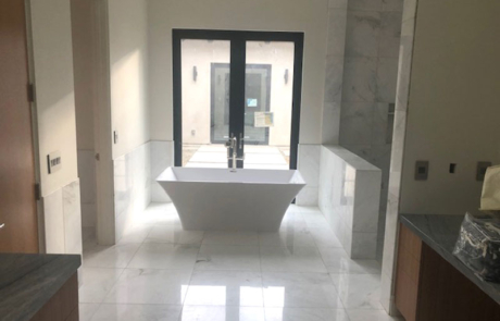 Olivenhain project - custom bathroom tile design.