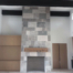 Olivenhain Project - custom tile and stone fireplace.