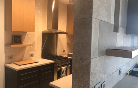 Olivenhain Project- Kitchen custom tile design on backsplash.